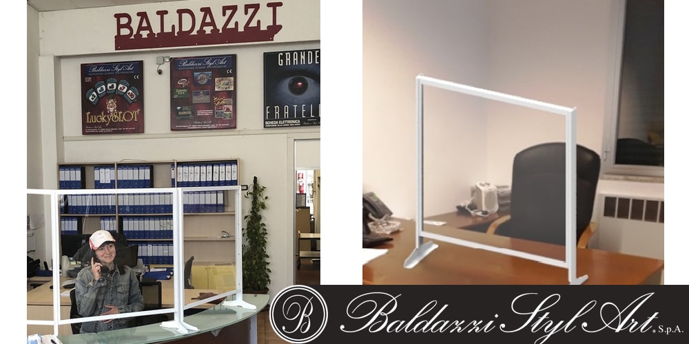 Baldazzi Covid entrance and desks