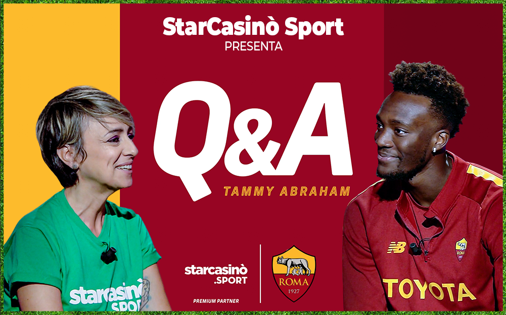 Tammy Abraham falando ao StarCasinò Sport: “O objetivo é ganhar mais uma copa.  Estou aqui graças a Mourinho, é tio de Roma”